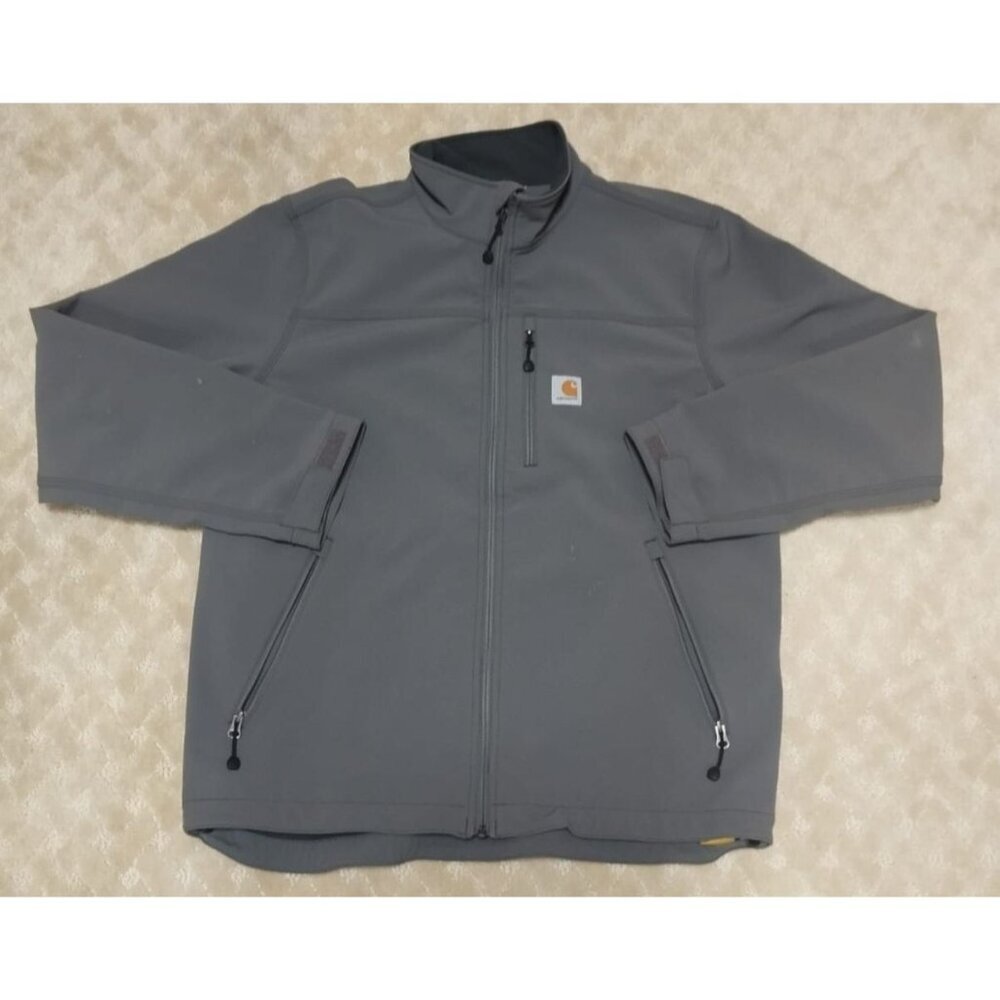 Carhartt Jacket Men's L Softshell Grey Rain Defender Crowley Windbreaker Work